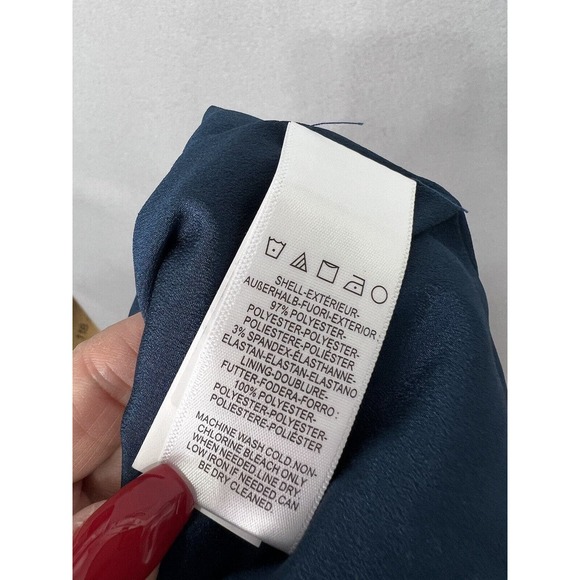 DRESS THE POPULATION Tiffany One-Shoulder Midi Dress Peacock Blue Plus Size XXL - Picture 14 of 14